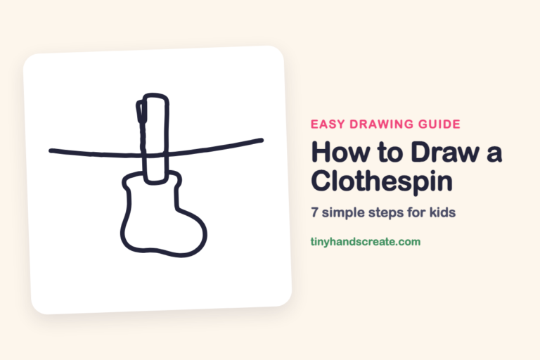 How to Draw a Clothespin: easy drawing guide for kids