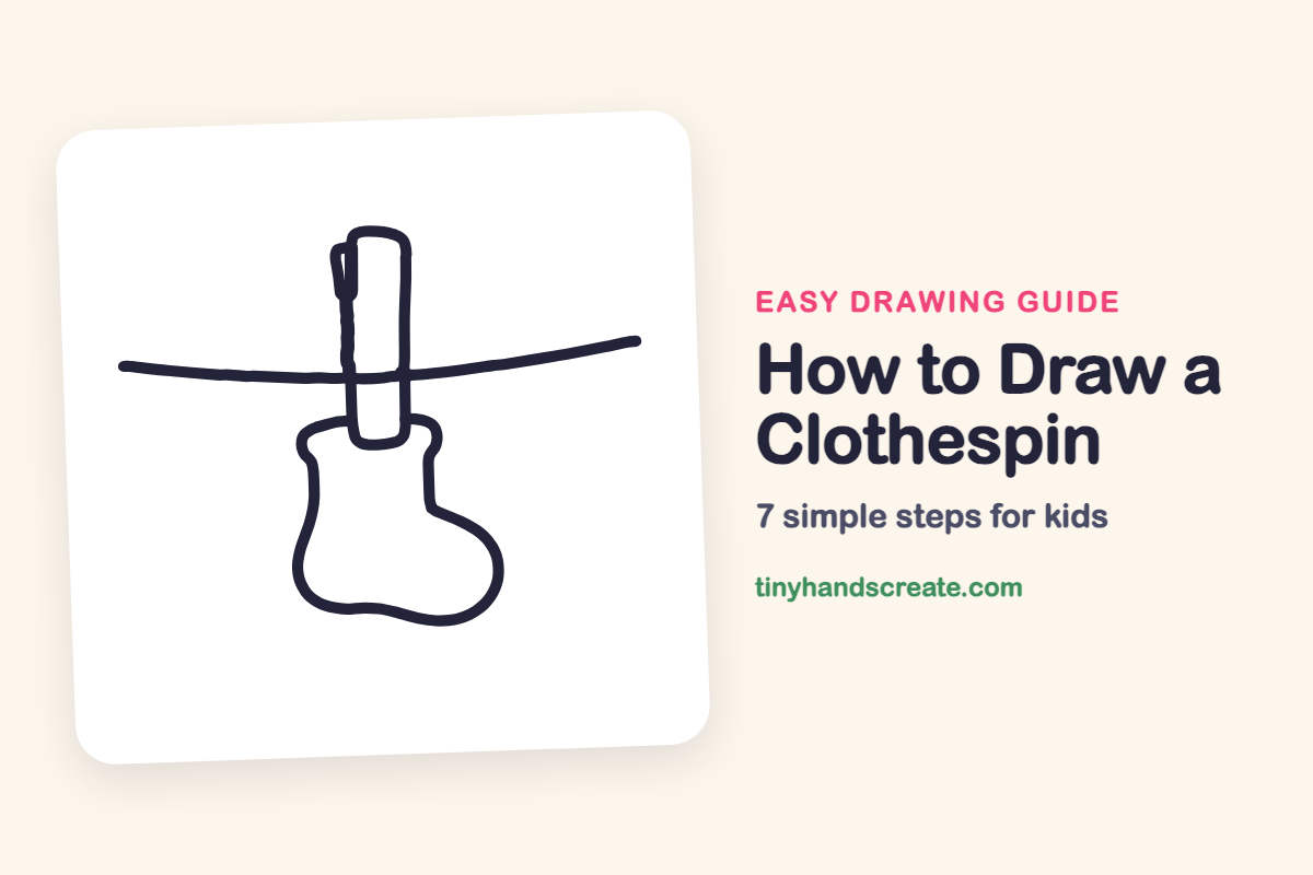 How to Draw a Clothespin: easy drawing guide for kids