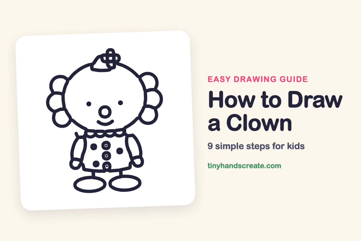 How to Draw a Clown: easy drawing guide for kids