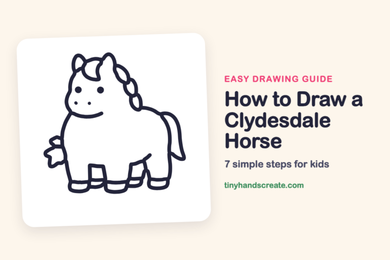 How to Draw a Clydesdale Horse: easy drawing guide for kids
