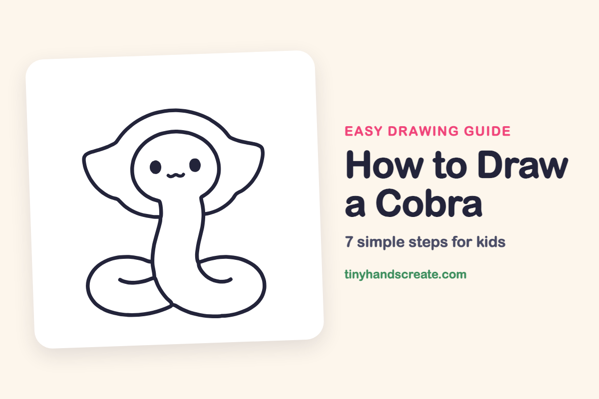 How to Draw a Cobra: easy drawing guide for kids