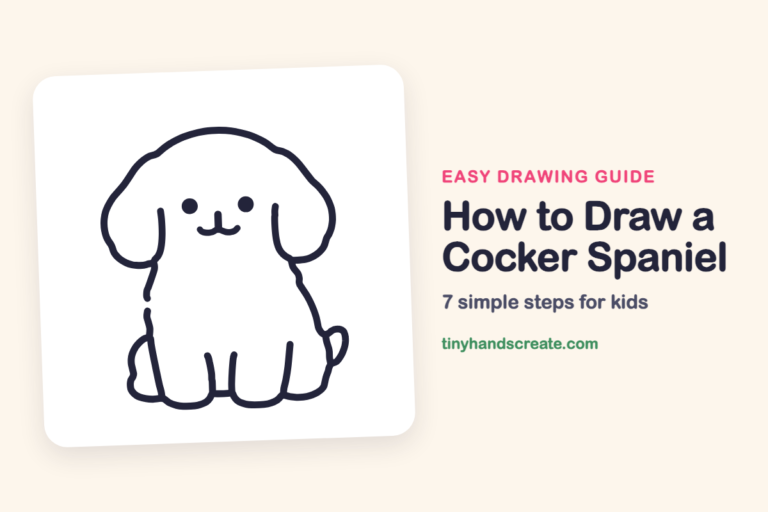 How to Draw a Cocker Spaniel: easy drawing guide for kids