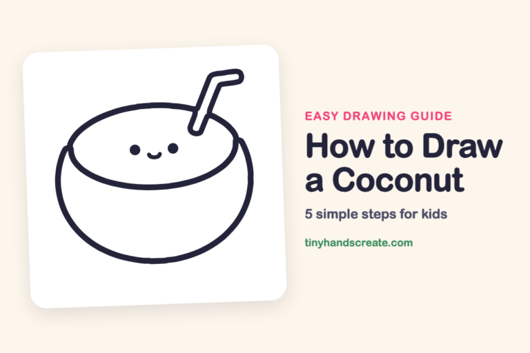 How to Draw a Coconut: easy drawing guide for kids