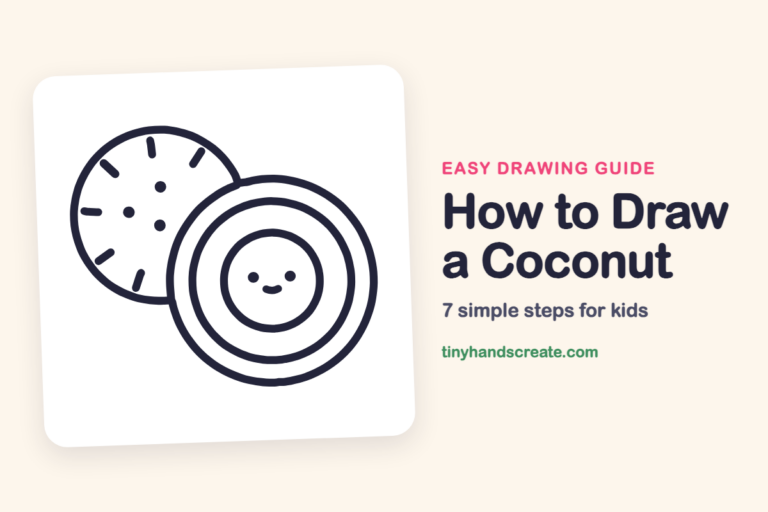 How to Draw a Coconut: easy drawing guide for kids