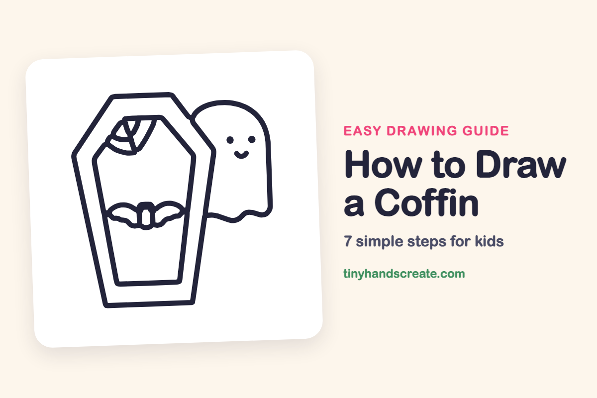 How to Draw a Coffin: easy drawing guide for kids