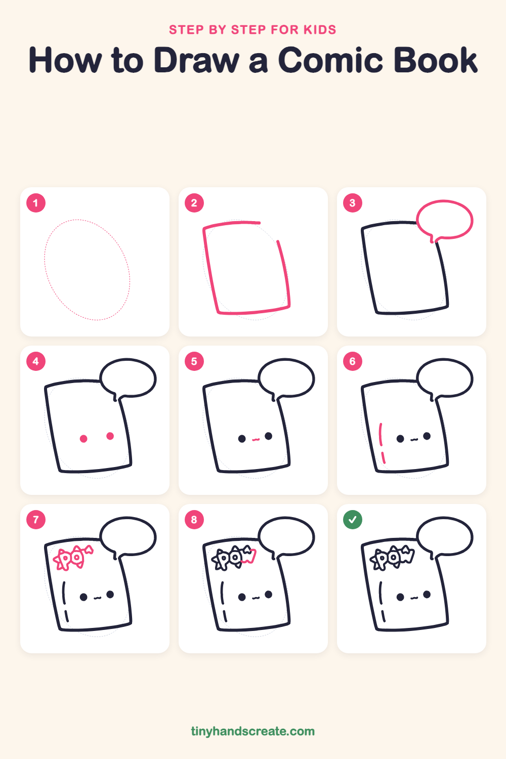 How to draw a comic book step by step for kids