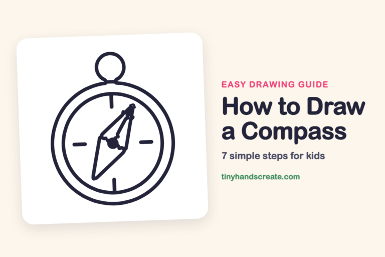 How to Draw a Compass: easy drawing guide for kids