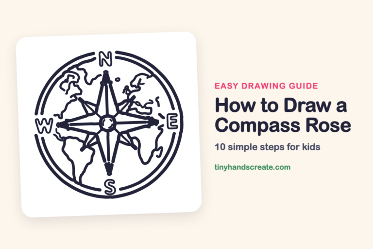 How to Draw a Compass Rose: easy drawing guide for kids