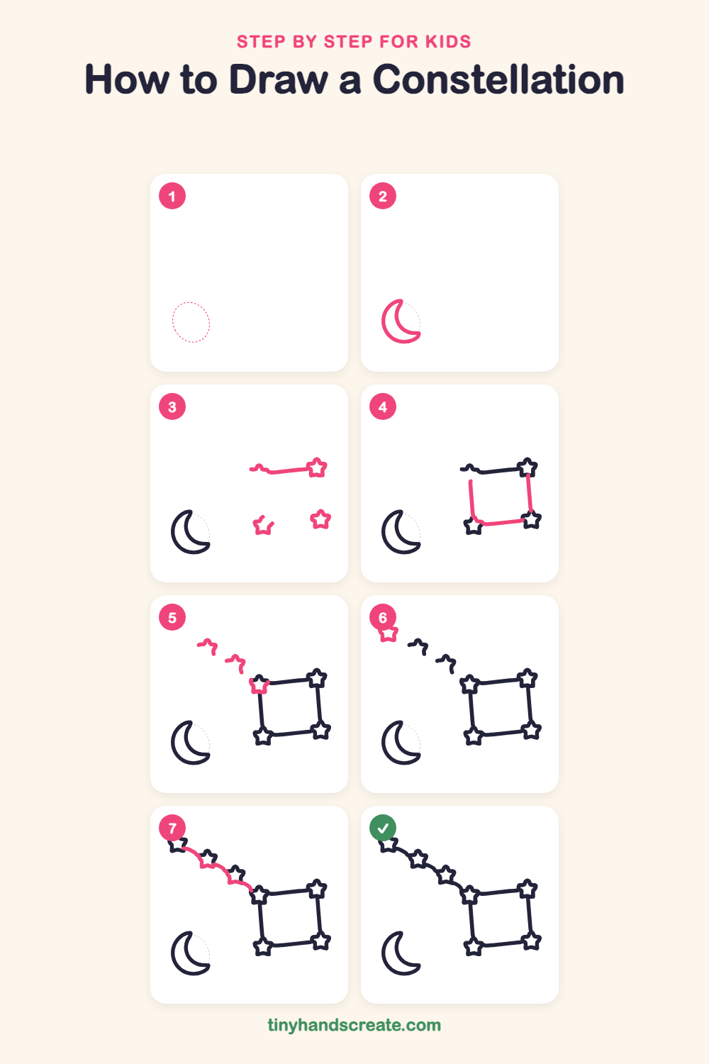 How to draw a constellation step by step for kids