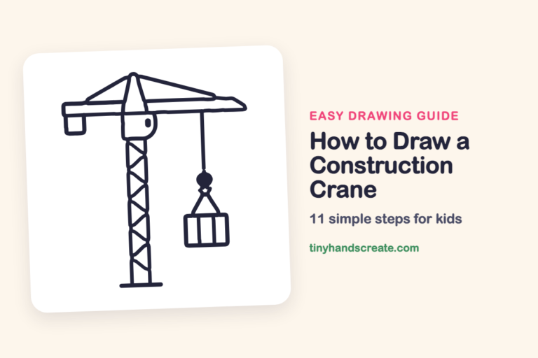 How to Draw a Construction Crane: easy drawing guide for kids