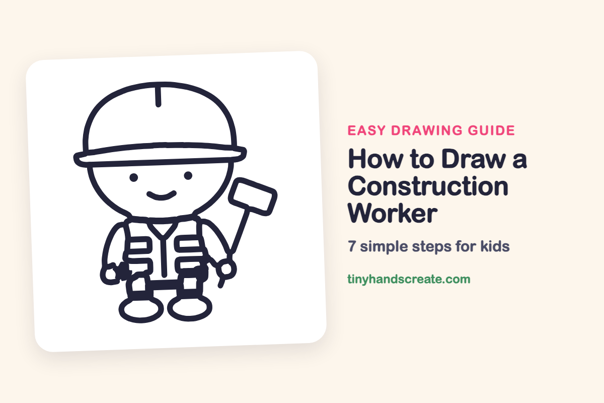 How to Draw a Construction Worker: easy drawing guide for kids