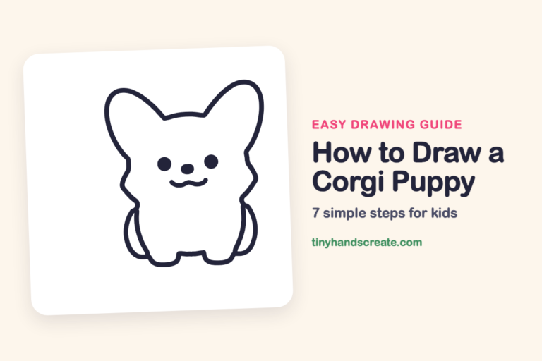 How to Draw a Corgi Puppy: easy drawing guide for kids