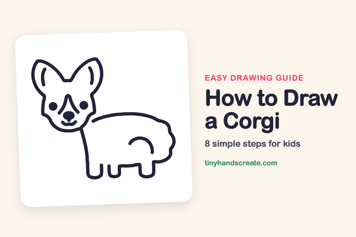 How to Draw a Corgi: easy drawing guide for kids