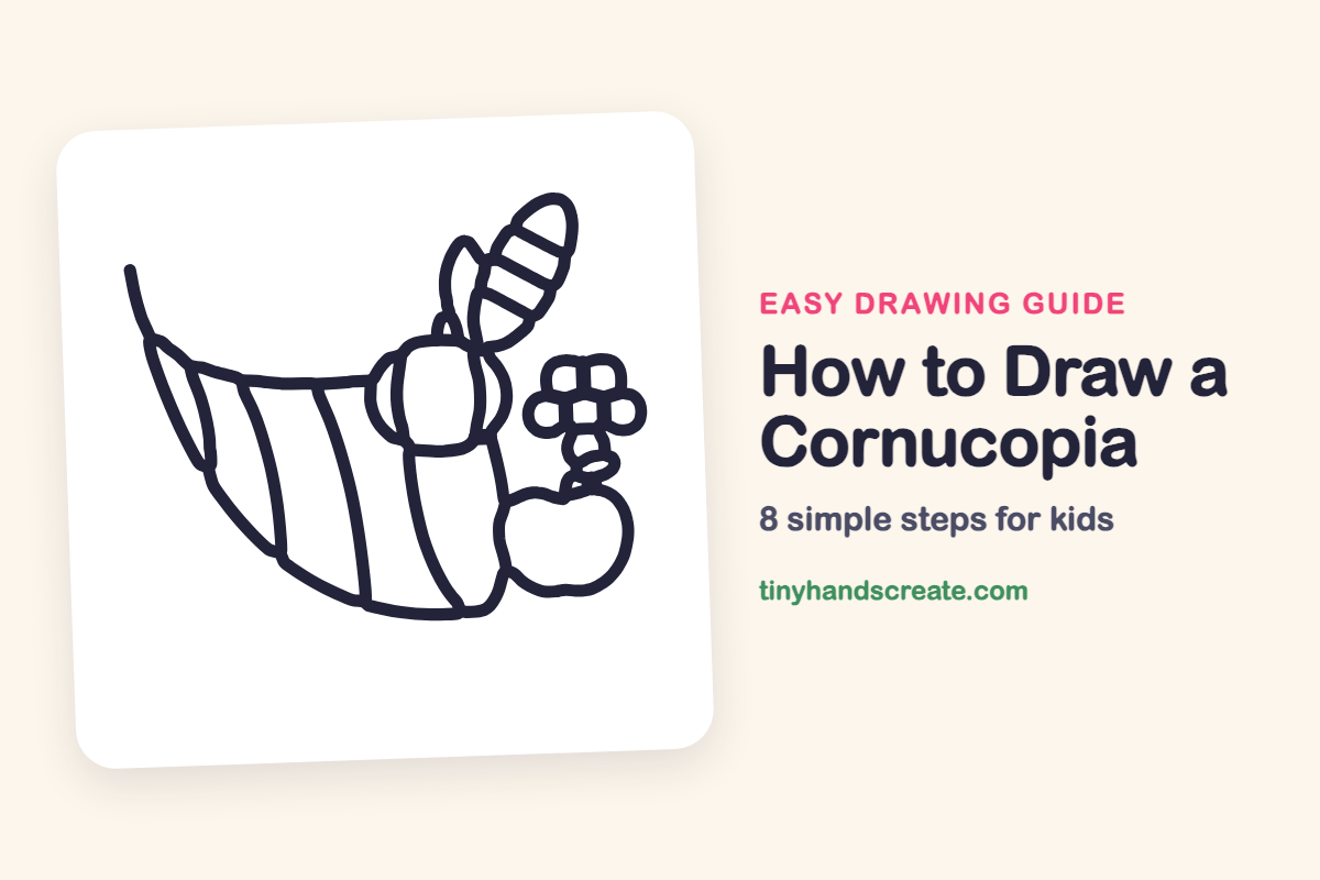 How to Draw a Cornucopia: easy drawing guide for kids