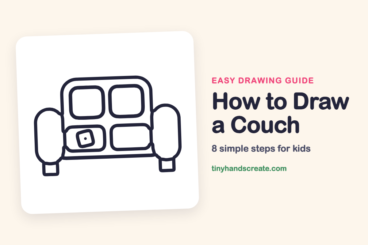 How to Draw a Couch: easy drawing guide for kids