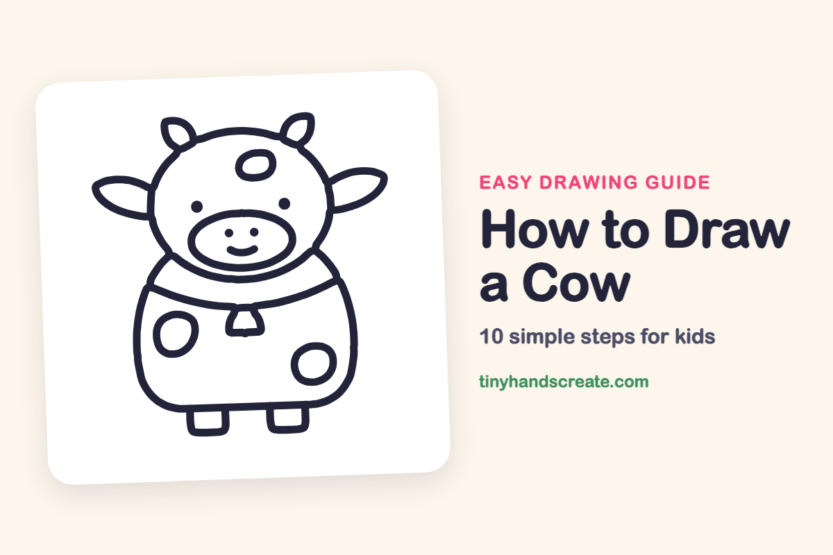 How to Draw a Cow: easy drawing guide for kids