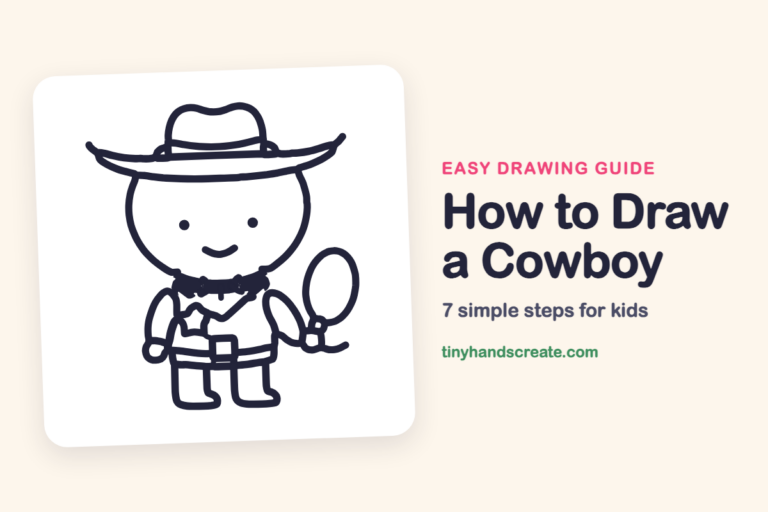 How to Draw a Cowboy: easy drawing guide for kids