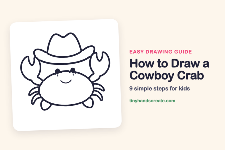 How to Draw a Cowboy Crab: easy drawing guide for kids