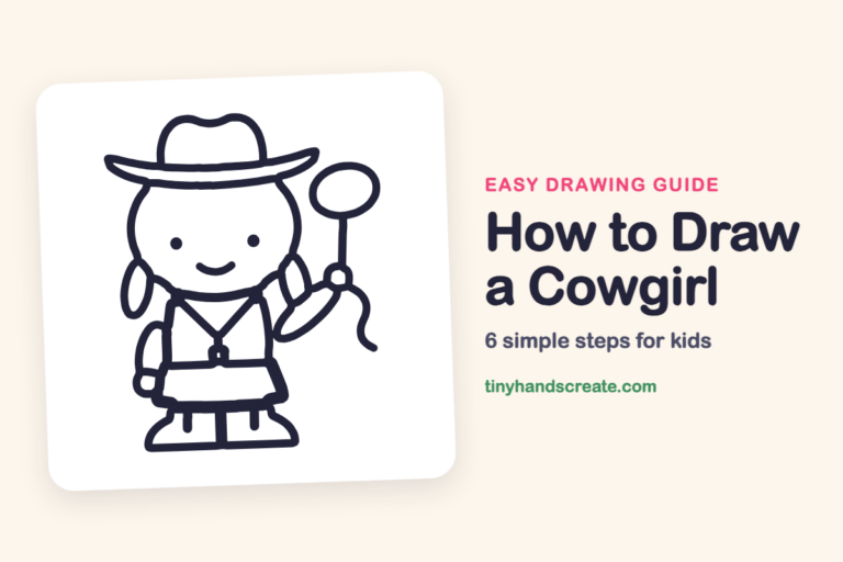 How to Draw a Cowgirl: easy drawing guide for kids