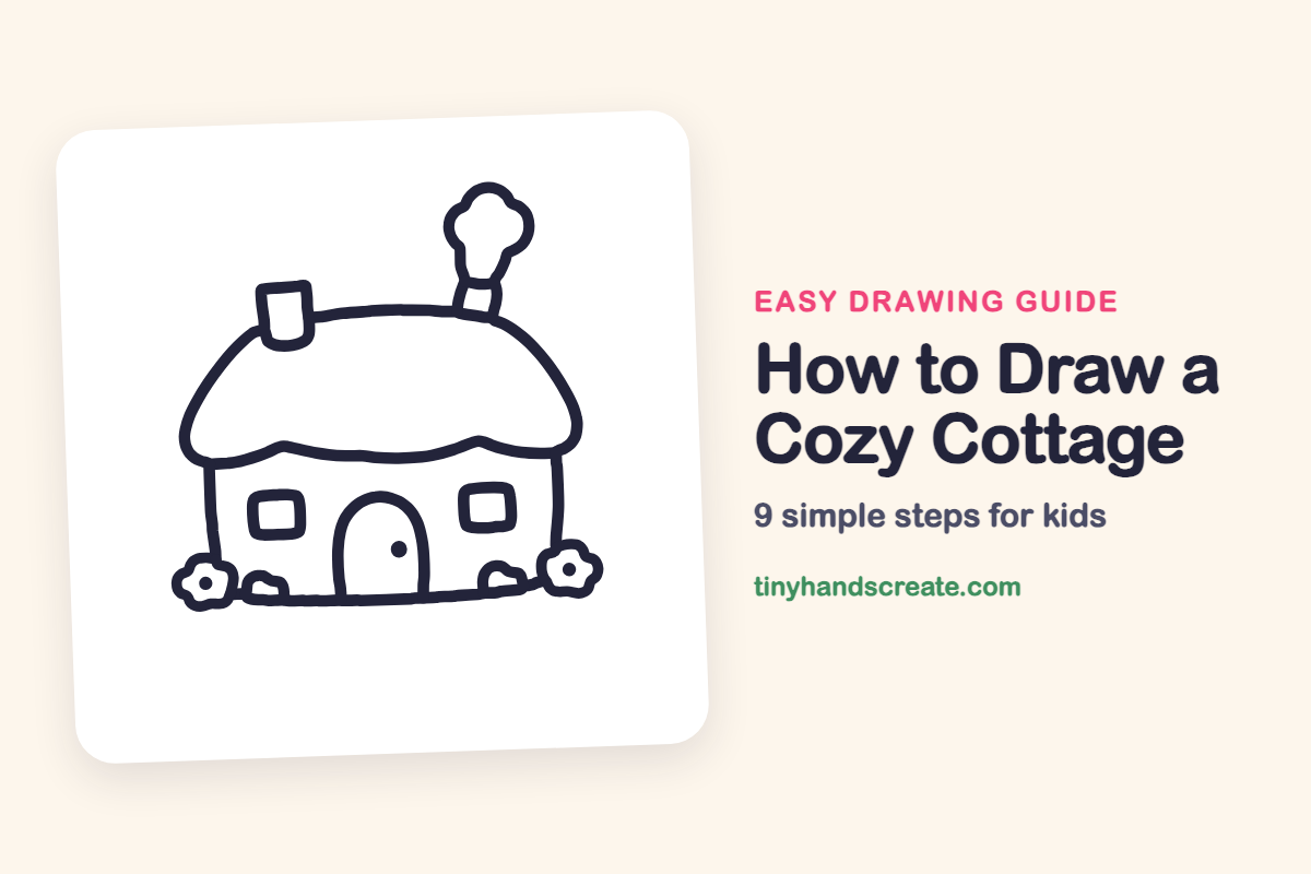 How to Draw a Cozy Cottage: easy drawing guide for kids