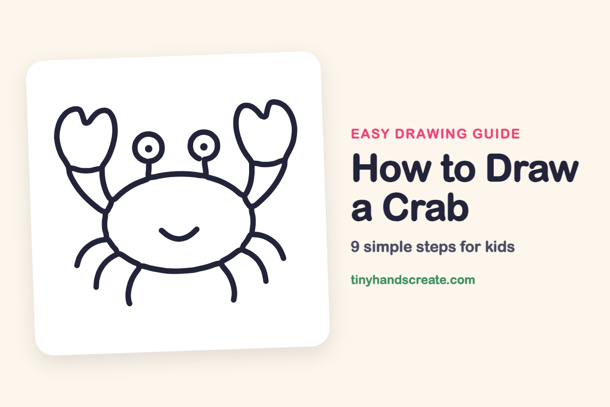 How to Draw a Crab: easy drawing guide for kids