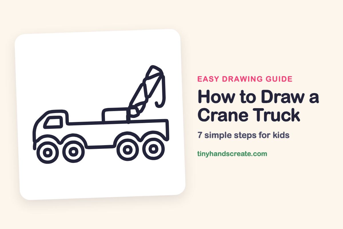 How to Draw a Crane Truck: easy drawing guide for kids