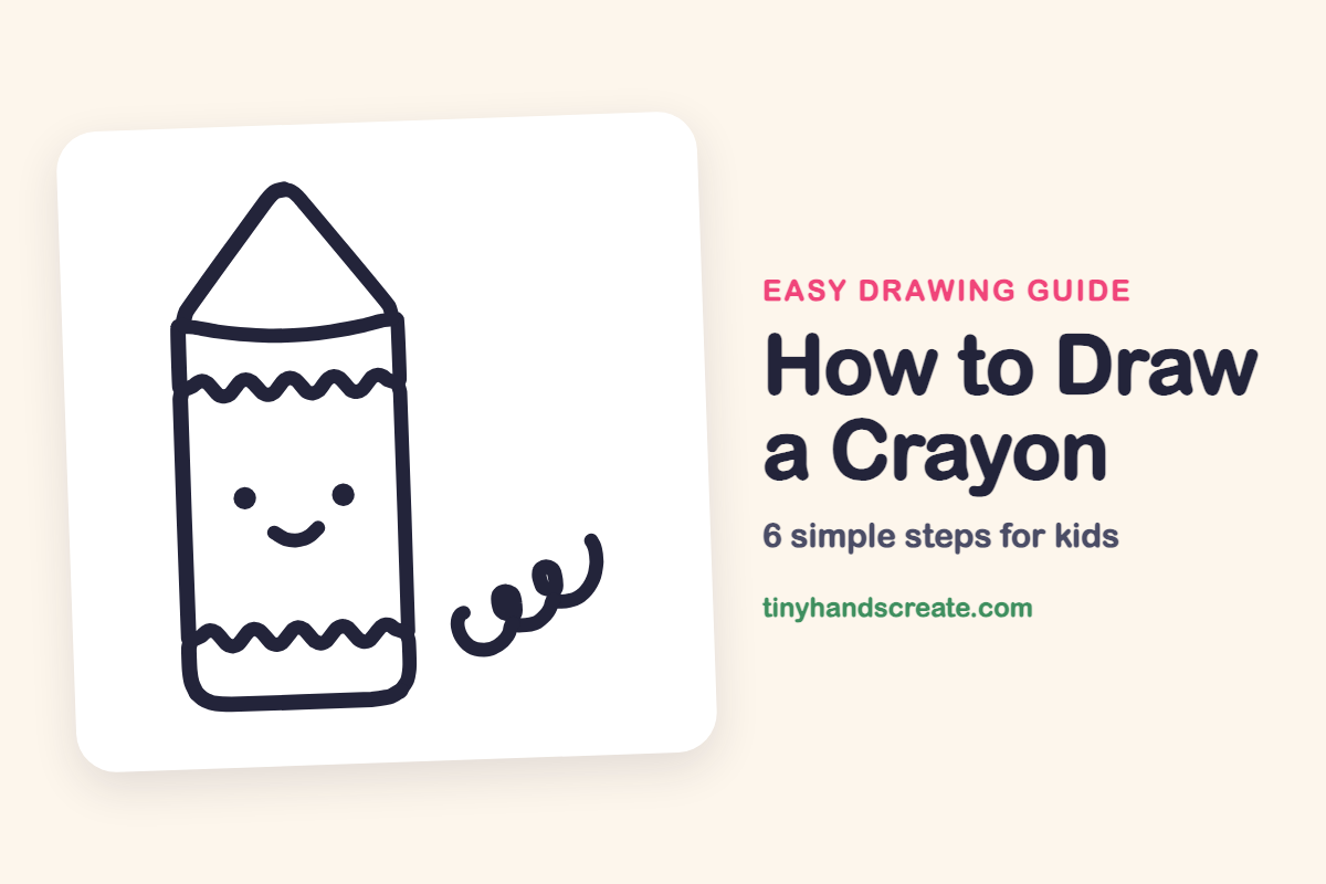 How to Draw a Crayon: easy drawing guide for kids