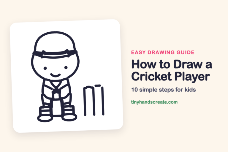 How to Draw a Cricket Player: easy drawing guide for kids