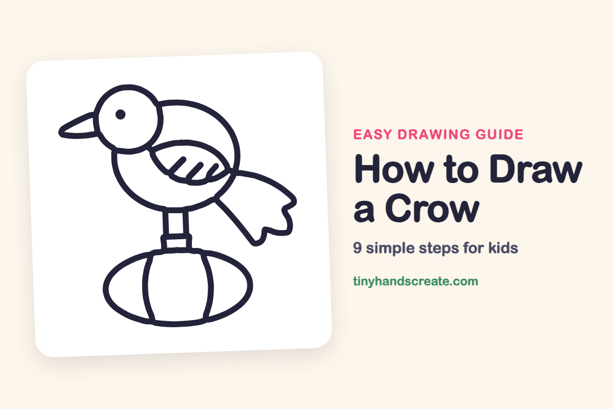 How to Draw a Crow: easy drawing guide for kids