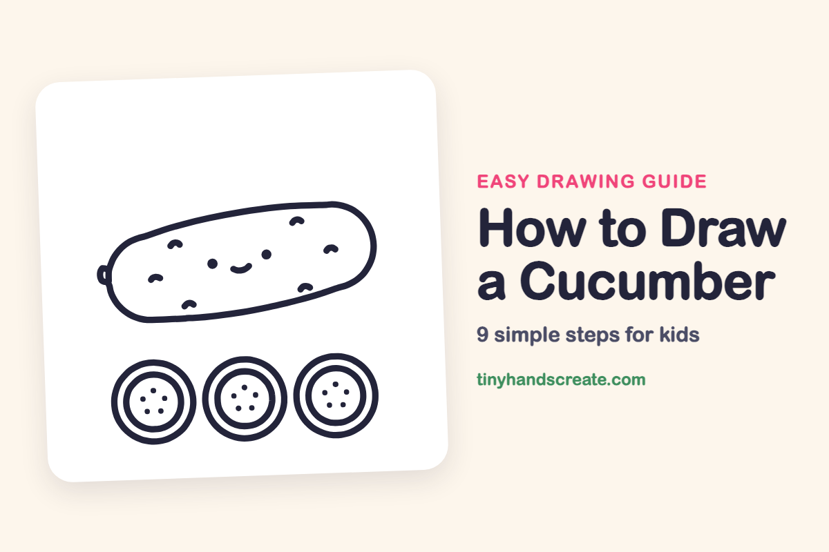 How to Draw a Cucumber: easy drawing guide for kids
