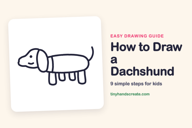 How to Draw a Dachshund: easy drawing guide for kids