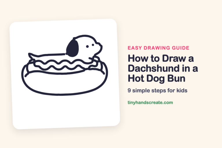 How to Draw a Dachshund in a Hot Dog Bun: easy drawing guide for kids