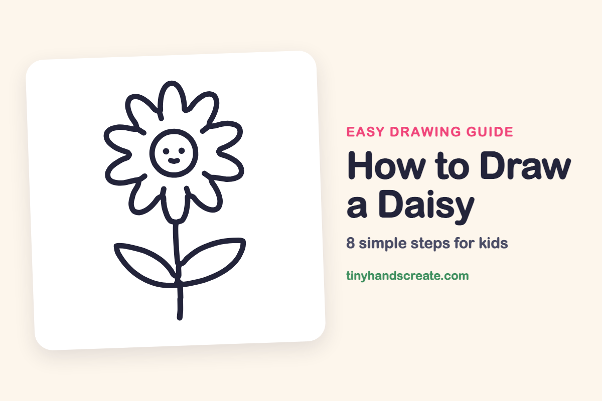 How to Draw a Daisy: easy drawing guide for kids