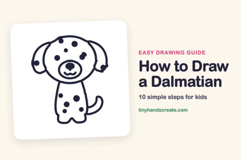 How to Draw a Dalmatian: easy drawing guide for kids