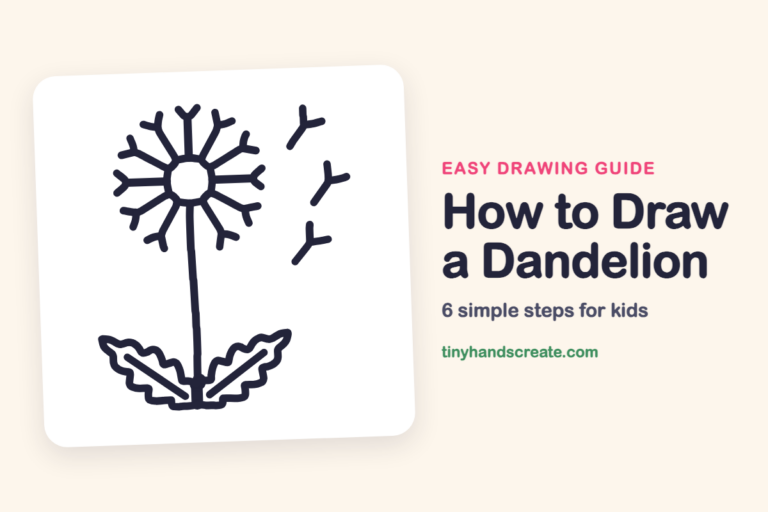 How to Draw a Dandelion step by step