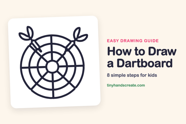 How to Draw a Dartboard: easy drawing guide for kids