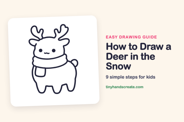 How to Draw a Deer in the Snow: easy drawing guide for kids