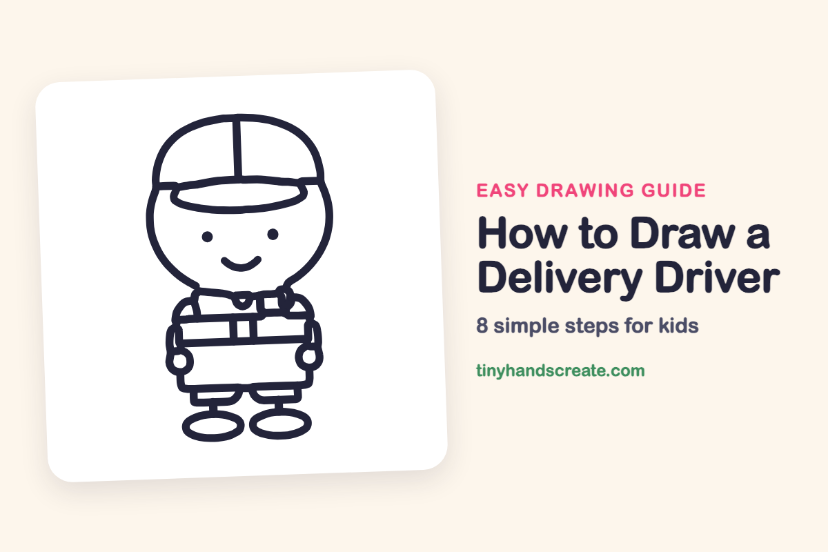 How to Draw a Delivery Driver: easy drawing guide for kids
