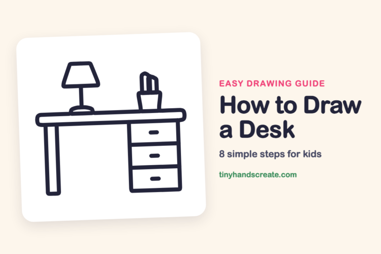 How to Draw a Desk: easy drawing guide for kids