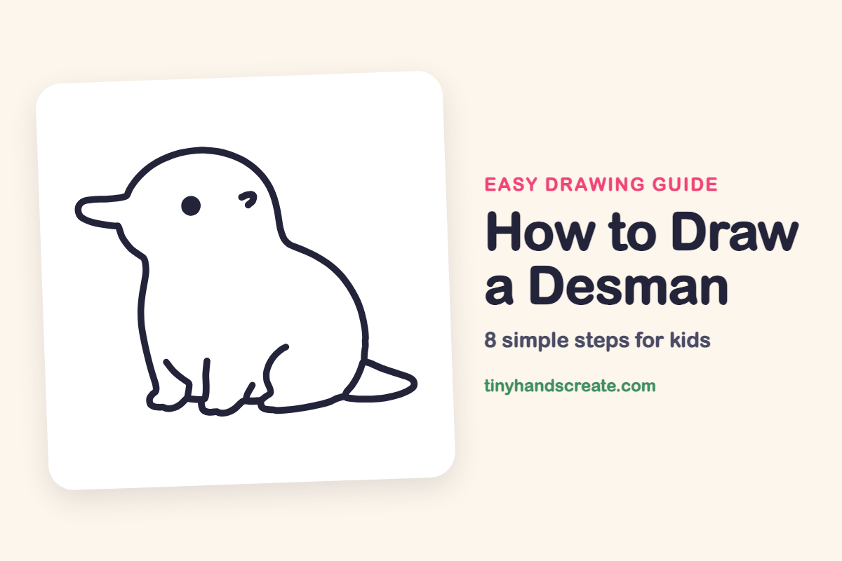 How to Draw a Desman: easy drawing guide for kids