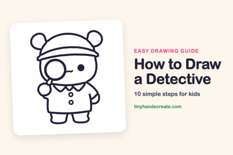 How to Draw a Detective: easy drawing guide for kids