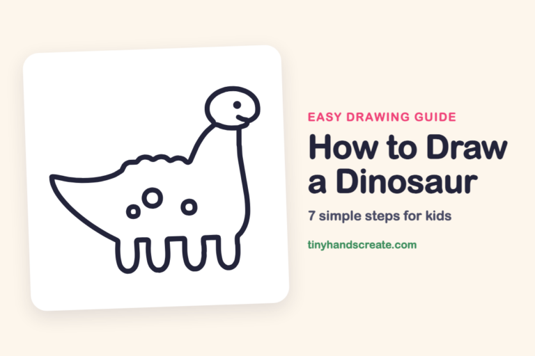 How to Draw a Dinosaur: easy drawing guide for kids