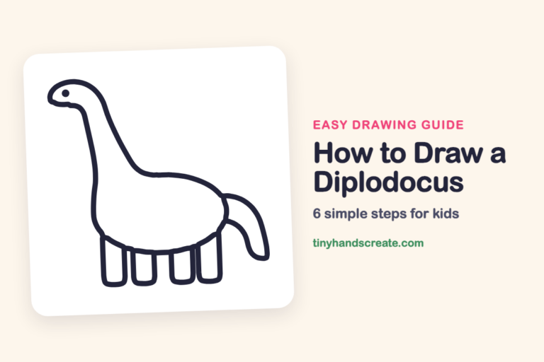 How to Draw a Diplodocus: easy drawing guide for kids