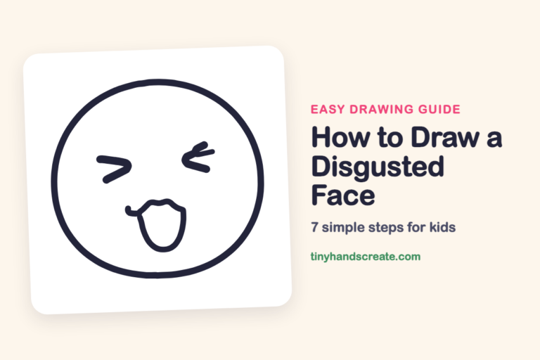 How to Draw a Disgusted Face: easy drawing guide for kids