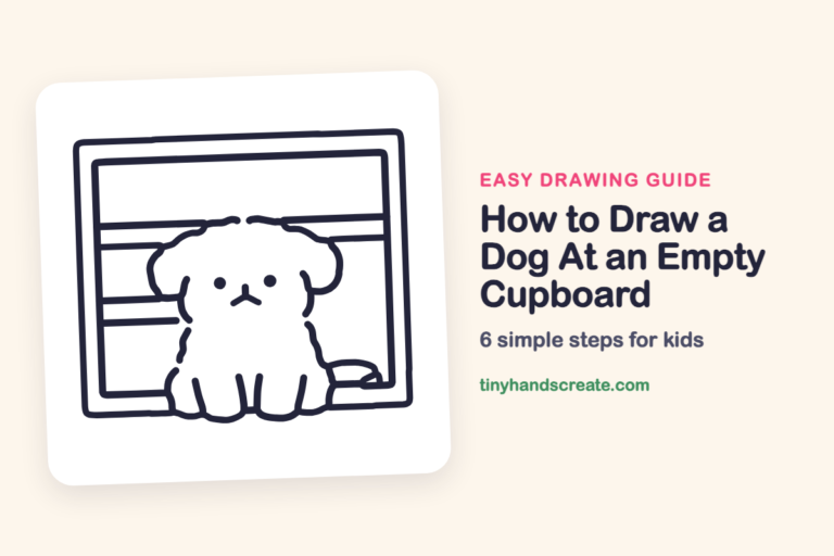 How to Draw a Dog At an Empty Cupboard: easy drawing guide for kids