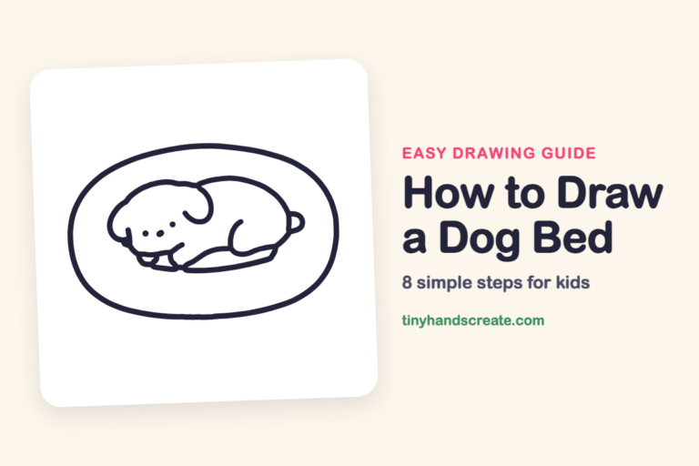 How to Draw a Dog Bed: easy drawing guide for kids