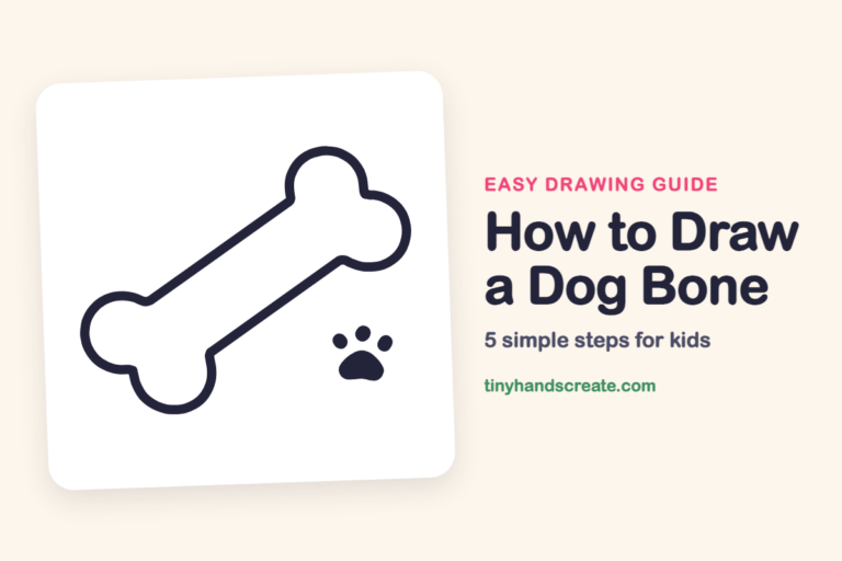 How to Draw a Dog Bone: easy drawing guide for kids