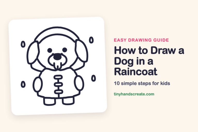 How to Draw a Dog in a Raincoat: easy drawing guide for kids