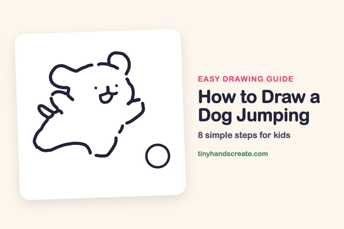 How to Draw a Dog Jumping: easy drawing guide for kids