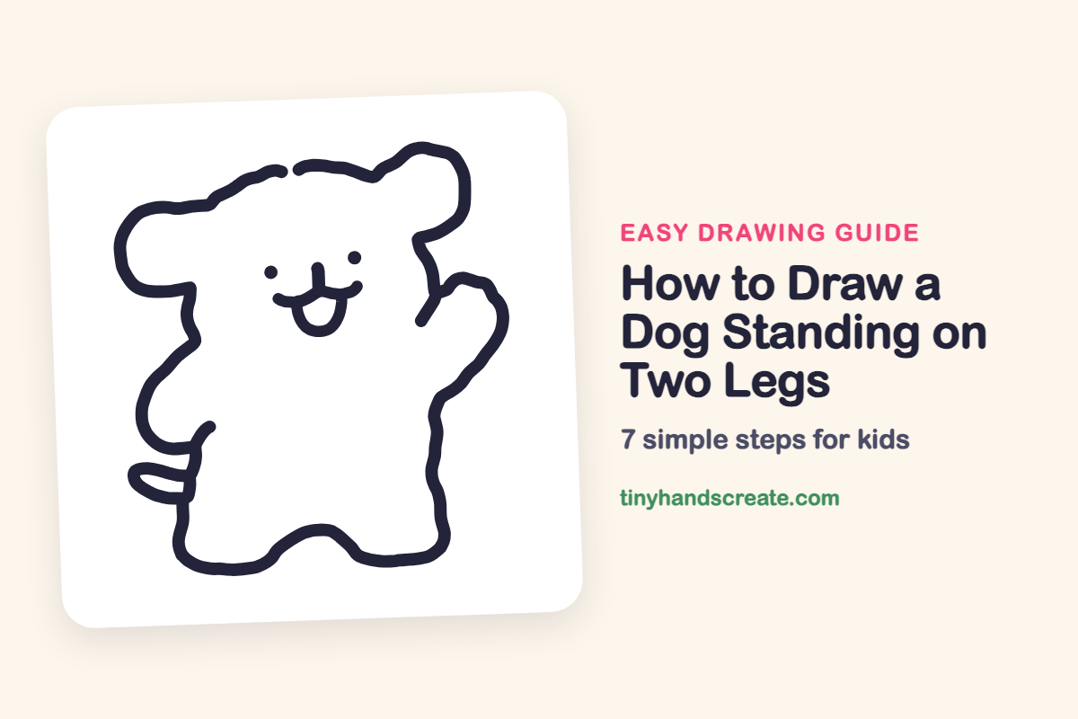 How to Draw a Dog Standing on Two Legs: easy drawing guide for kids
